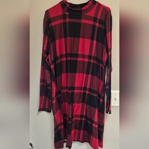 Maurice's brand black and red plaid dress, size 2x